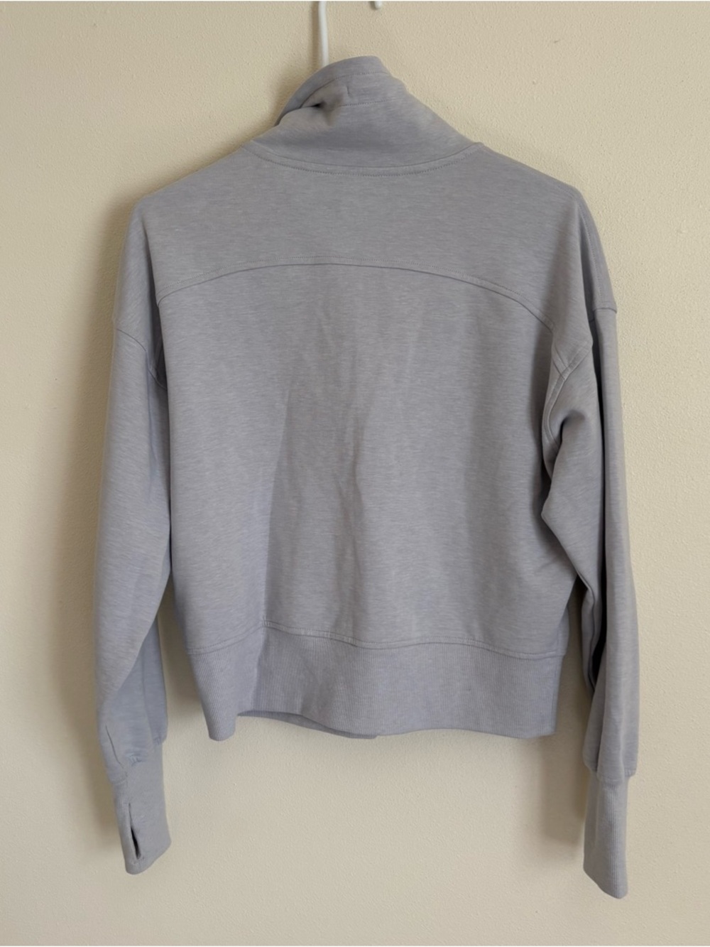 Old Navy Dynamic Fleece Light Gray Half-Zip Sweatshirt Size M - Picture 2 of 3